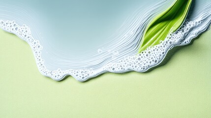 Poster - Foamy Wave Tendrils Tracing Patterns on Pale Sand