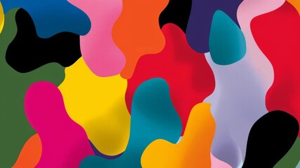 Poster - Colorful, abstract painting with many different colors and shapes. The painting is full of life and energy, and it seems to be a representation of the diversity and beauty of the world