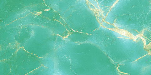 Poster - Pale soft green marble or copper veining creating elegant geometric patterns, Abstract natural stone background for home furnishings, A background with abstract marble paint and turquoise design.