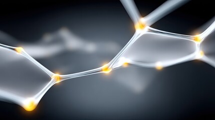 Poster - Glowing Network Lattice Abstract Background