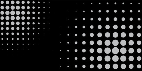 Wall Mural - Halftone dots background. Abstract asymmetric pattern of dots
