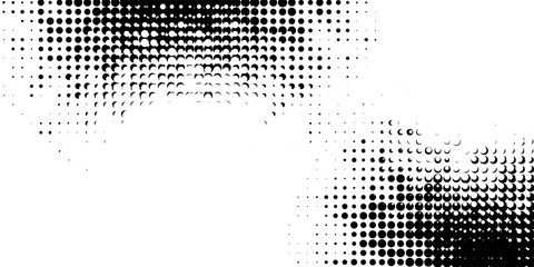 Wall Mural - Halftone dots background. Abstract asymmetric pattern of dots
