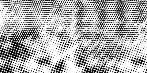 Wall Mural - Halftone dots background. Abstract asymmetric pattern of dots