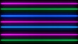 © saminah - Neon Lines with Colorful Glowing Stripes.