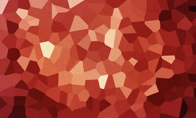 Poster - Abstract geometric pattern background with warm gradient of red and orange hues and subtle grainy texture