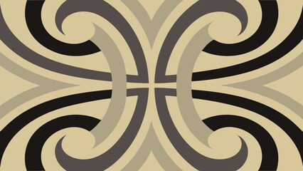 Poster - Elegant abstract geometric pattern with swirls and intersecting lines