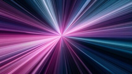 Poster - Abstract background of radiating lines in vibrant pink, purple, and blue, creating a dynamic and futuristic design element, perfect for motion