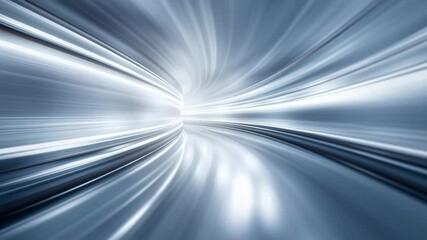 Poster - Abstract blurred motion inside a silver tunnel with light effect, speed concept, transportation background, futuristic, fast moving, modern, metal,