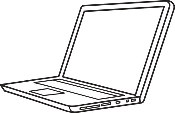 Laptop Illustration for Technology and Office Designs. Modern Laptop Illustration for Digital and Print Projects. Laptop Illustration for Business and Education Graphics. Professional Laptop