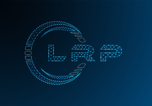 LRP low poly letter logo vector design. LRP lower poly logo design. Low poly logo.