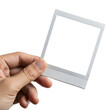 © Đỗ Hải - Hand holding a vintage blank instant photograph border template for memories and nostalgia png isolated on transparent background