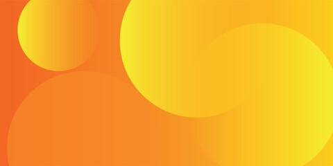 Poster - Minimal geometric background. Orange elements with fluid gradient. Dynamic shapes composition. Eps10 vector