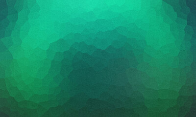 Poster - Abstract geometric background with a gradient of deep green and teal colors and grainy texture
