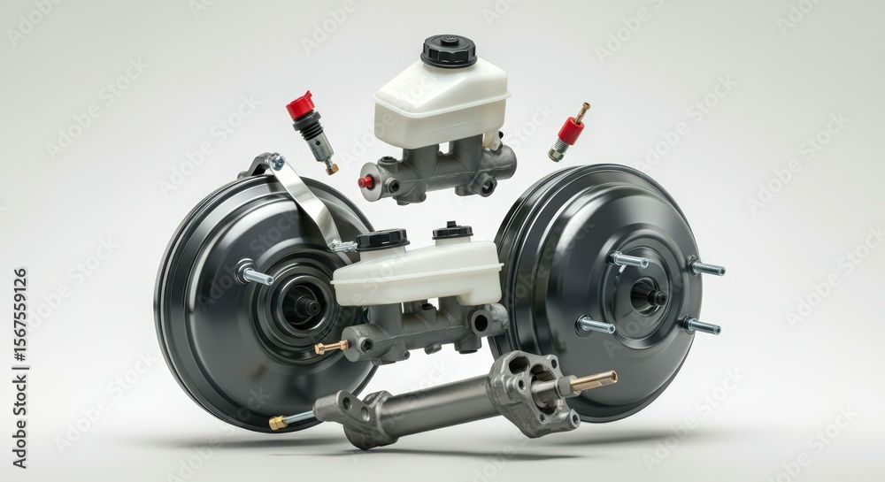 Foto de Stock Product Photography of Brake System Components Showing ...