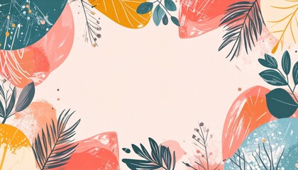 Poster - Creative floral design inspiration digital art graphic illustration vibrant colors abstract viewpoint nature concept