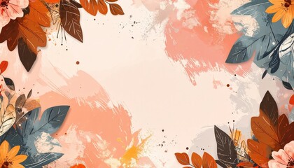 Poster - Floral design inspiration digital art colorful background creative space aesthetic view nature concept