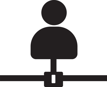 an illustration of a user connected with a network cable
