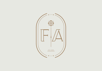 Poster - FH Lettermark with Minimalist Decorative Frame