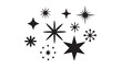© VectoCard - Collection of stylized starbursts and sparkles isolated on white background