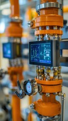 Poster - A detailed view of a machine's control panel, suitable for industrial or technical contexts