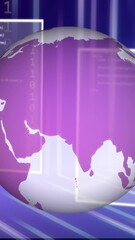 Poster - Animation of binary coding and data processing over globe