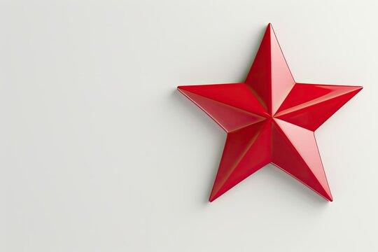 Flawless Image of 3D Rendering of a 3D Star on a Isolated on White Background