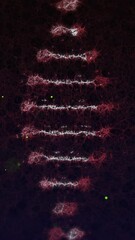 Aufkleber - animation of dna strand spinning on dark background