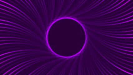 Poster - Ultraviolet neon laser spiral wavy lines abstract technology background. Seamless looping futuristic glowing motion design. Video animation Ultra HD 4K 3840x2160