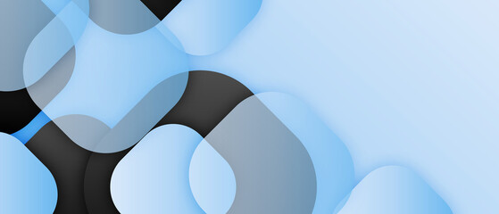 Fototapete - Circular blue abstract design with overlapping translucent circles and round shapes