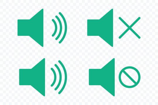 Set of speaker, sound, volume icon set , low and high level volume speaker icon. voice, audio, silent, mute icon. Audio speaker volume. Vector illustration