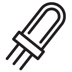 Fototapete - Minimalist led diode icon illustration suitable for electronics and technology concepts