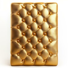 Poster - Golden upholstery creates a luxurious and elegant deep buttoned pattern, perfect for high end interior design projects