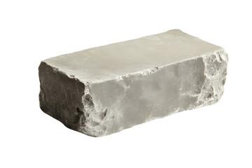 Fototapete - Block of Gray Stone Texture Geology Rock Solid Isolated Surface Mineral Rough Pattern on transparent background