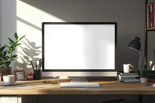 Clear Pixel Image of Desk Workspace with Various Elements