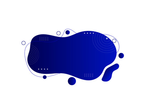 Modern Blue Abstract Fluid Shape Background