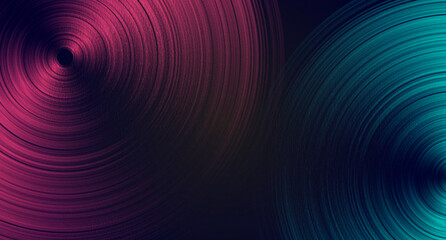 Aufkleber - Abstract blue and purple circles with grungy grainy texture. Geometric creative vector background