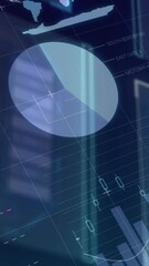 Poster - Statistical data processing over digital interface with data processing against blue background