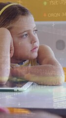 Poster - Animation of data processing over diverse schoolchildren using tablets in classroom