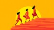 © Akash - women teamwork success climbing stairs career growth business concept