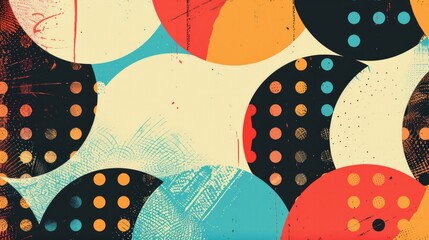 Poster - Contrasting colors and patterns adds depth and visual interest, making this design perfect for modern and retro-inspired themes
