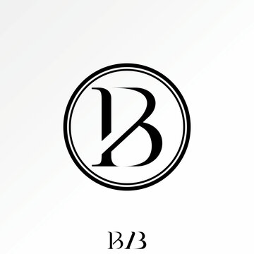 Logo design graphic concept creative premium vector stock image top sell initial B font serif cut elegant store royal artistic monogram premium style