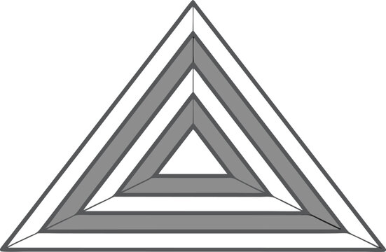 Abstract Triangle Tunnel Illusion A Geometric Design of Nested Shapes Creating Depth and Perspective Simple Yet Striking Optical Art