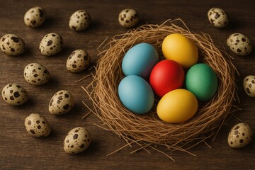 Poster - Hidden surprises in holiday nest with organic quail egg