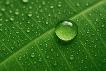 Aufkleber - Morning moisture resting on a leaf
