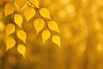 Poster - Vibrant Fall Foliage with Bokeh Effect and Warm Tones