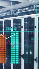 Poster - Animation of statistical data processing over grid network against computer server room
