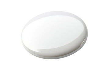 Poster - Glossy White Orb Clean Backdrop Purity Minimalist Design Shiny Texture Sphere Abstract on transparent background