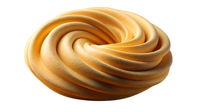 Abstract Golden Swirl Shape on Transparent Background golden