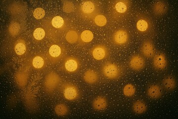 Poster - Abstract holiday lighting with textured backdrop featuring frost and raindrops on glass