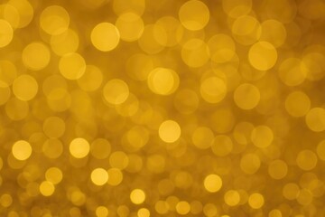 Poster - Abstract blurred yellow light with bokeh effect